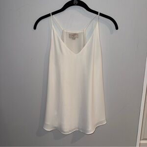 LOFT Women’s Ivory Spaghetti Strap Cami Tank Top Small P Lightweight Blouse Sexy